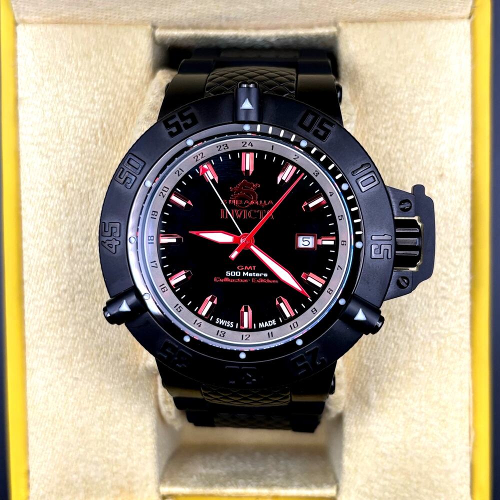 Invicta SubAqua NOMA III 13919 Mens Collector Edition GMT 500M Swiss Made NIBWT